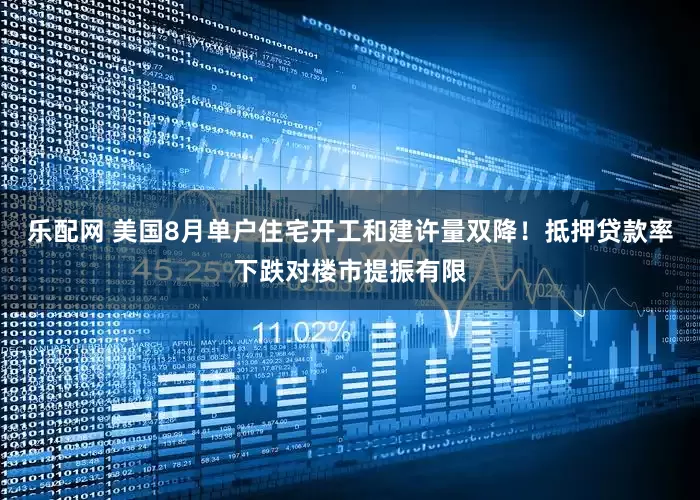 乐配网 美国8月单户住宅开工和建许量双降！抵押贷款率下跌对楼市提振有限
